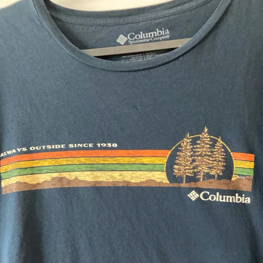 Columbia Sportswear "Always Outside" Graphic Tee | Navy Blue | Size 4X Big Tall - Picture 5 of 5